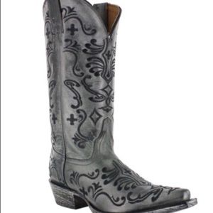 Gray/Black Shyanne Western Boots - Sz. 9